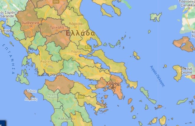 Κορονοϊός: Ο χάρτης του Covid-19 στην Ελλάδα – Δείτε τα μέτρα ανά περιοχή