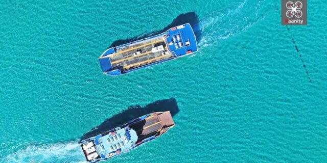 Ελαφόνησος: Η συνάντηση δύο πλοίων που κόβει την ανάσα