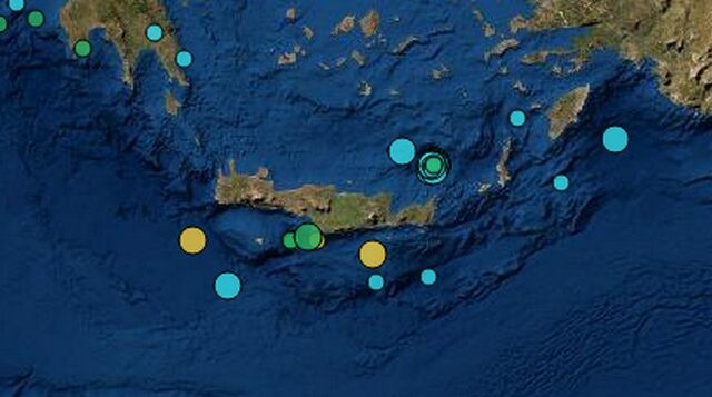Αλλεπάλληλοι σεισμοί στην Κρήτη