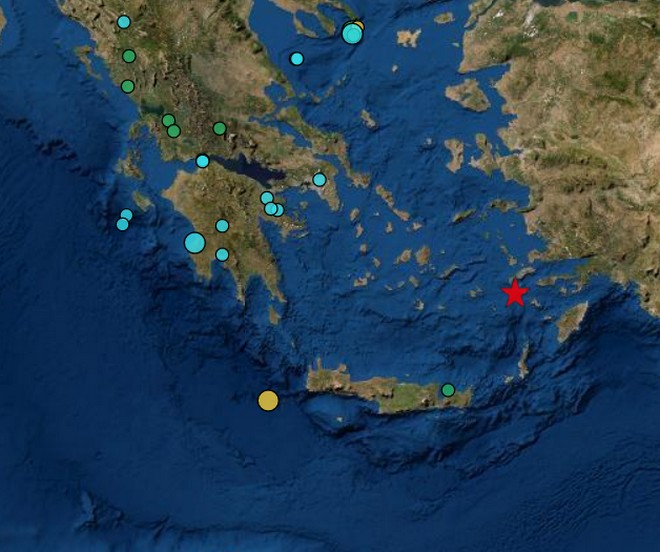Ισχυρός σεισμός κοντά στη Νίσυρο