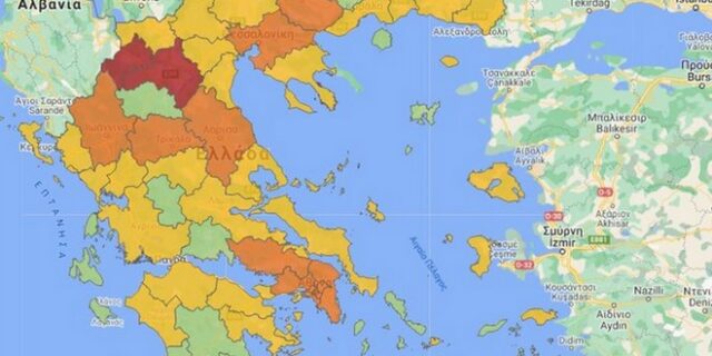 Κορονοϊός: Ο νέος χάρτης υγειονομικής ασφάλειας – Ποιες περιοχές αλλάζουν επίπεδο συναγερμού