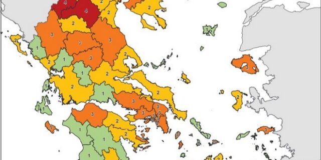 Κορονοϊός: Αλλάζει ο χάρτης – Ποιες περιοχές είναι στο “πορτοκαλί” και στο “κόκκινο”