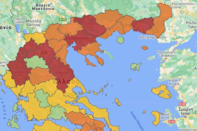 Κορονοϊός: Ο νέος χάρτης υγειονομικής ασφάλειας – Ποιες περιοχές είναι στο “κόκκινο”