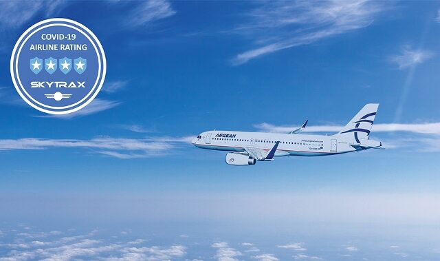 Η AEGEAN αναγνωρίζεται από την Skytrax ως μια από τις κορυφαίες αεροπορικές εταιρείες παγκοσμίως