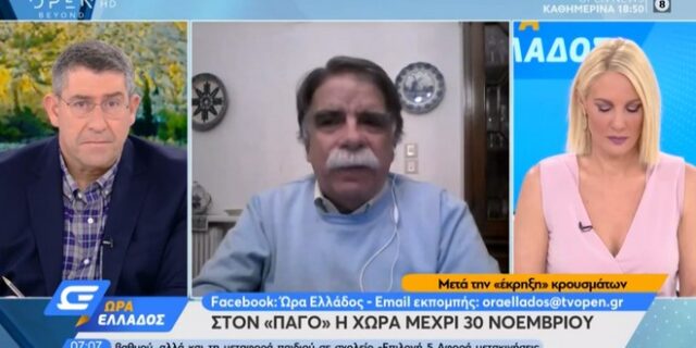 Βατόπουλος: “Τα αποτελέσματα του lockdown θα φανούν μετά από μια βδομάδα”