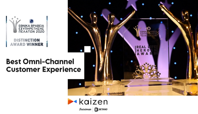 Customer Distinction Award στα Εθνικά Βραβεία Εξυπηρέτησης Πελατών 2020 από την Kaizen Gaming