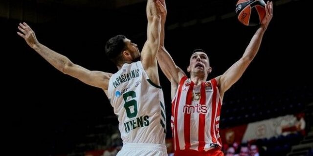 Ερυθρός Αστέρας – Παναθηναϊκός 74-71: Απελπιστικά μόνος ο Παπαπέτρου