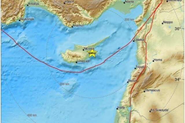 Σεισμός 5,4 Ρίχτερ στην Κύπρο