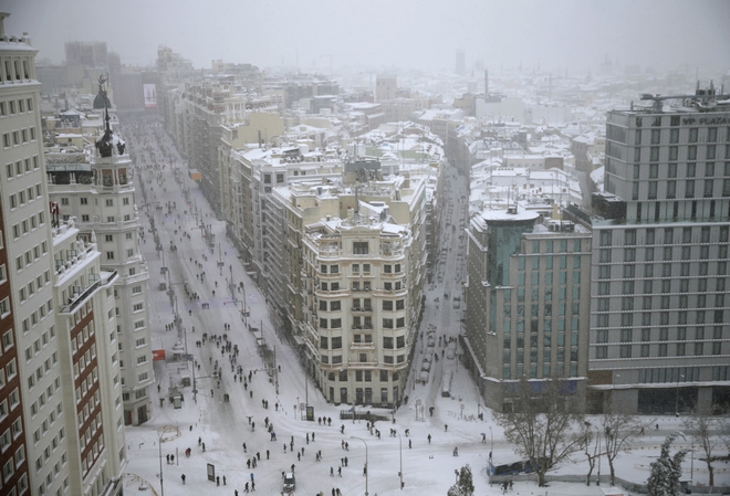 Ισπανία: Θαμμένη στο χιόνι η Μαδρίτη ενώ έρχεται παγετός
