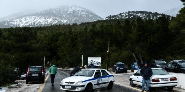 Κακοκαιρία “Μήδεια”: Διακοπή κυκλοφορίας στις λεωφόρους Πάρνηθος και Φυλής