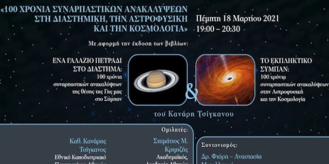 Εκδήλωση: 100 χρόνια συναρπαστικών ανακαλύψεων στην Αστροφυσική και την Κοσμολογία