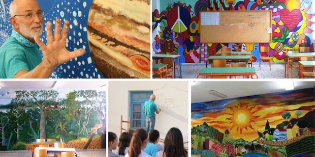 Καβάλα: 13 χρόνια μεταμορφώνει σχολεία και δημόσιους χώρους με τα πινέλα του