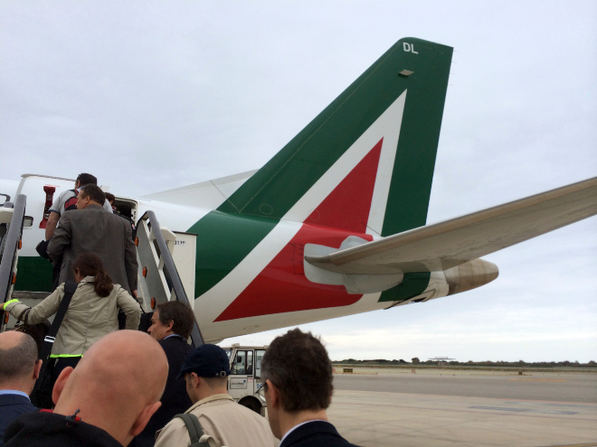 Ιταλία: Η συγκίνηση λίγο πριν την τελευταία πτήση της Alitalia