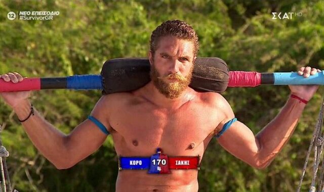 Survivor 4: Ο Κόρο σήκωσε 170 κιλά και το twitter τον αποθέωσε – Η αγκαλιά με τον Ηλία