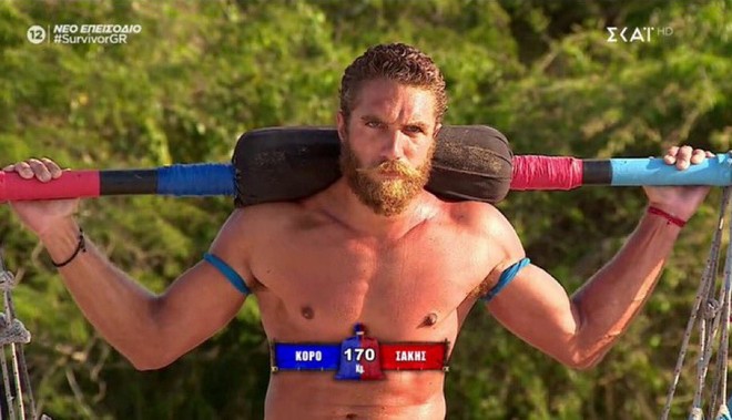 Survivor 4: Ο Κόρο σήκωσε 170 κιλά και το twitter τον αποθέωσε – Η αγκαλιά με τον Ηλία