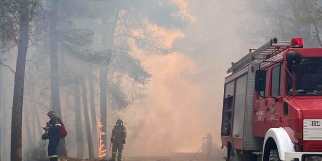 Κολυδάς για φωτιά στην Κορινθία: Μέχρι το μεσημέρι της Παρασκευής οι ισχυροί άνεμοι