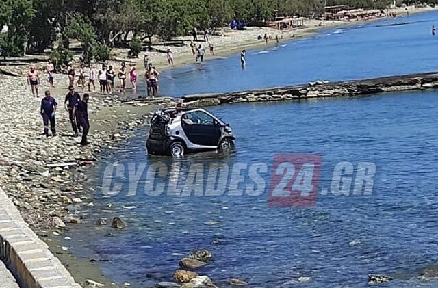 Τήνος: Προσπάθησε να αποφύγει τη σύλληψη και βούτηξε με το αυτοκίνητο στη θάλασσα