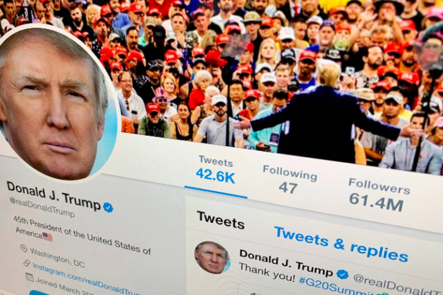 Το Twitter διέγραψε λογαριασμούς που συνδέονταν με τον Ντόναλντ Τραμπ