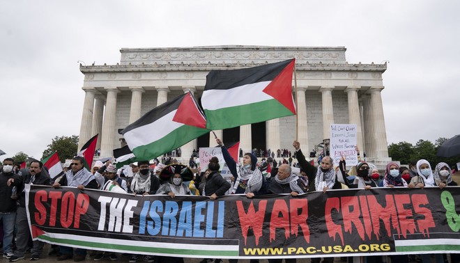 ΗΠΑ: Διαδήλωση υπέρ των Παλαιστινίων στην Ουάσινγκτον