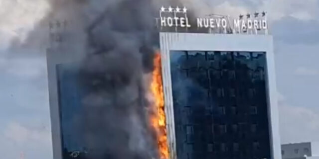 Μαδρίτη: Μεγάλη πυρκαγιά σε ξενοδοχείο – Εικόνες που προκαλούν τρόμο