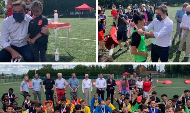 Παγκόσμια Ημέρα Προσφύγων: Ποδόσφαιρο με πρόσφυγες και αθλητές των Special Olympics έπαιξε ο Σχοινάς