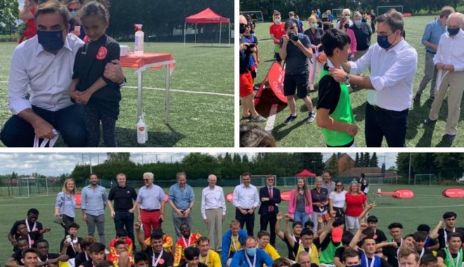 Παγκόσμια Ημέρα Προσφύγων: Ποδόσφαιρο με πρόσφυγες και αθλητές των Special Olympics έπαιξε ο Σχοινάς