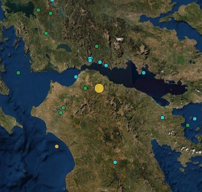 Σεισμός 4,8 Ρίχτερ κοντά στο Αίγιο – Αισθητός στην Αττική