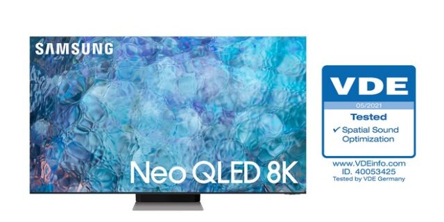 Οι τηλεοράσεις Neo QLED της Samsung λαμβάνουν πιστοποίηση βελτιστοποίησης ήχου σύμφωνα με τον περιβάλλοντα χώρο από τον οργανισμό VDE