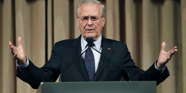ΗΠΑ: Πέθανε ο Ντόναλντ Ράμσφελντ, ο πανίσχυρος πρώην υπουργός Άμυνας