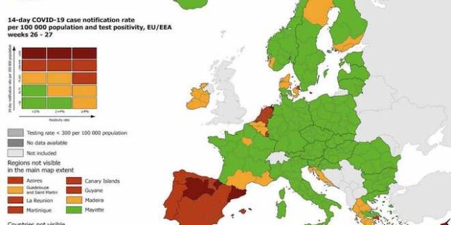 ECDC: Στο “κόκκινο” Αττική και Κρήτη