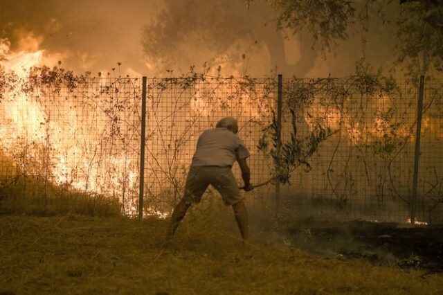 Εύβοια: Ο κύριος Αποστόλης από την Αλβανία έσωσε το σπίτι του με ένα κλαδί – “Έχω υποχρέωση στον τόπο”