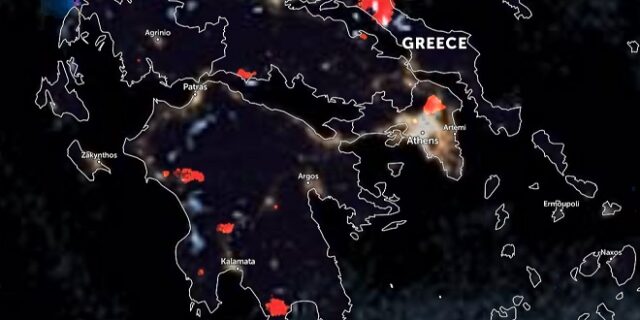 Χάρτης: Τα πύρινα μέτωπα σε όλη τη χώρα
