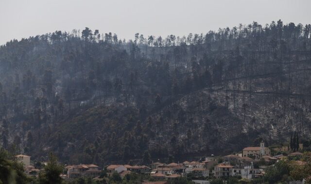 Σε ύφεση οι φωτιές σε Εύβοια και Αρχαία Κόρινθο