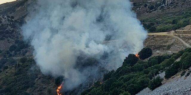 Κρήτη: Σε εξέλιξη φωτιά στο Λασίθι