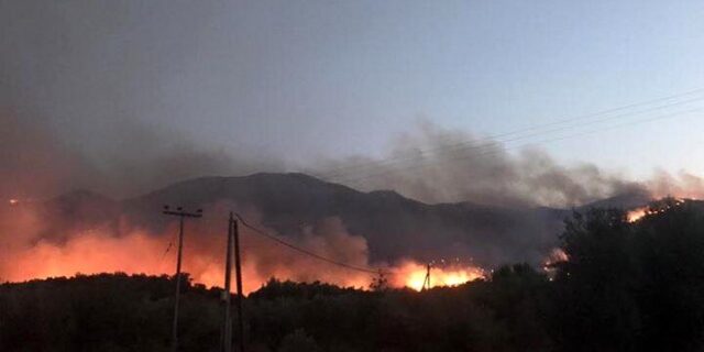 Φωτιά στην Ανατολική Μάνη
