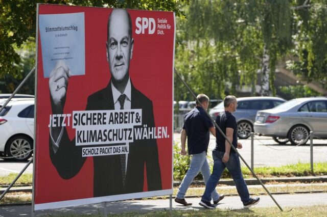 Γερμανία: Συνεχίζεται η ανοδική πορεία SPD και Σολτς