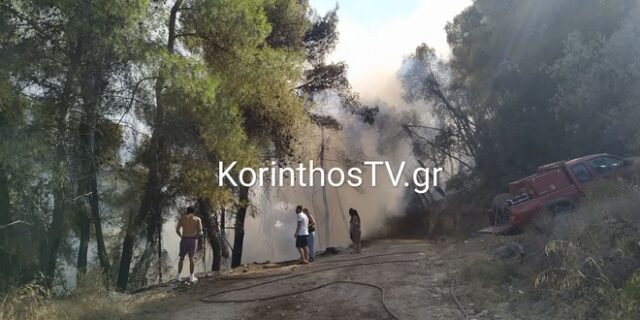 Οριοθετήθηκαν οι φωτιές σε Κορινθία και Αιτωλικό
