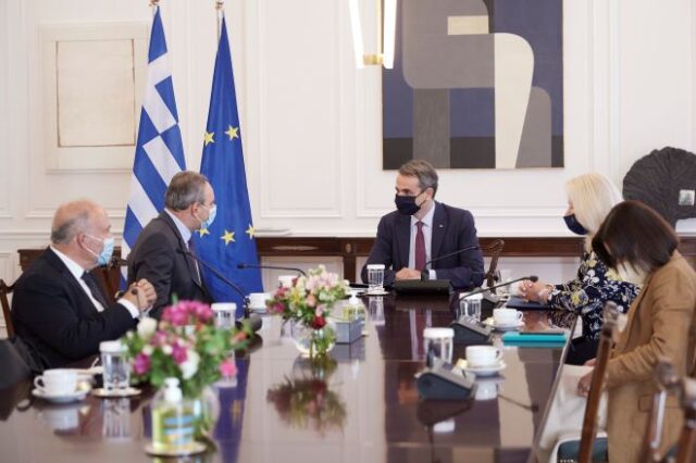 Συνάντηση του Κυριάκου Μητσοτάκη με τον Γενικό Γραμματέα του ΑΚΕΛ, Στέφανο Στεφάνου