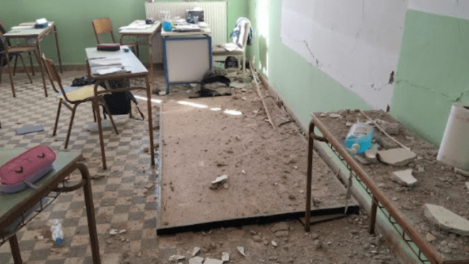 Σεισμός στην Κρήτη: Μεγάλες ζημιές σε δημοτικό σχολείο στο Θραψανό