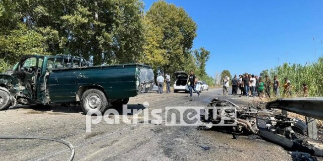 Ηλεία: Σφοδρή σύγκρουση μηχανής με αγροτικό όχημα – Νεκρός 27χρονος