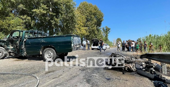 Ηλεία: Σφοδρή σύγκρουση μηχανής με αγροτικό όχημα – Νεκρός 27χρονος
