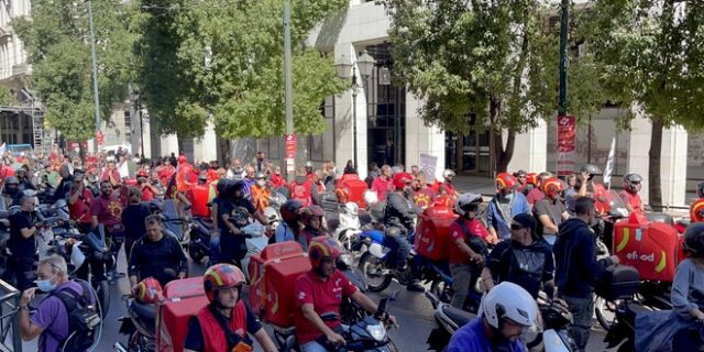 Efood: Οι διανομείς διαδηλώνουν ξανά 