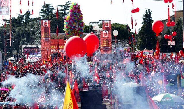 Ιταλία: Μεγάλη διαδήλωση κατά του φασισμού – Συμμετείχαν όλα τα συνδικάτα της χώρας