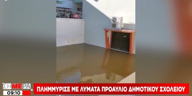 Ζωγράφου: Προαύλιο σχολείου πλημμύρισε με λύματα