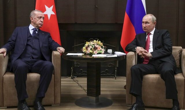 Συνάντηση Ερντογάν-Πούτιν στο Σότσι: Στην ατζέντα ο πόλεμος στην Ουκρανία και η Συρία