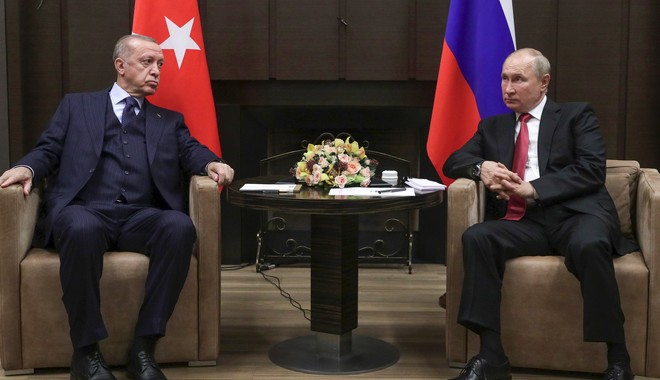 Συνάντηση Ερντογάν-Πούτιν στο Σότσι: Στην ατζέντα ο πόλεμος στην Ουκρανία και η Συρία