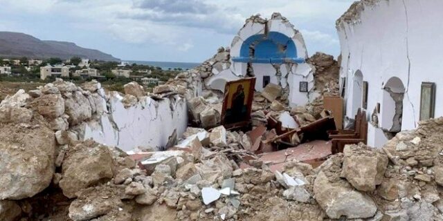 Πολύ ισχυρός σεισμός 6,3 ρίχτερ ανοιχτά της Κρήτης – Ζημιές σε κτίρια, γκρεμίστηκε εκκλησάκι