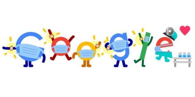 Το σημερινό Google Doodle: “Εμβολιαστείτε, φορέστε μάσκα, σώστε ζωές”