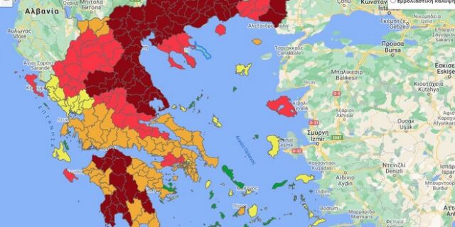 Κορονοϊός: Στο “βαθύ κόκκινο” 16 περιφέρειες – Τρομάζει ο επιδημιολογικός χάρτης
