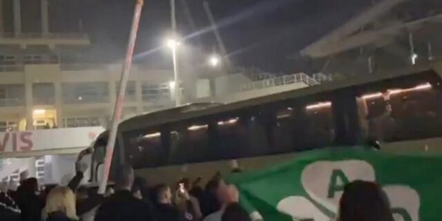 Πάνω από 1.500 οπαδοί του τριφυλλιού αποθέωσαν τους θριαμβευτές του ΣΕΦ – “Τρέλα” για Νέντοβιτς – Παπαπέτρου